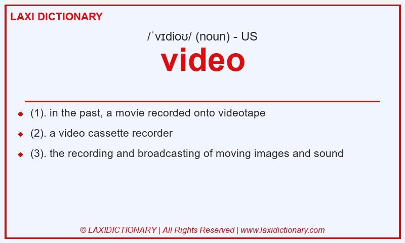 Definition video in American English