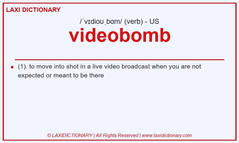 Definition videobomb in American English
