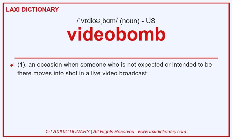 Definition videobomb in American English