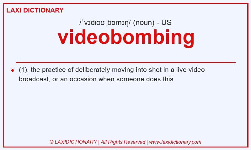 Definition videobombing in American English