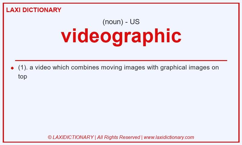 Definition videographic in American English