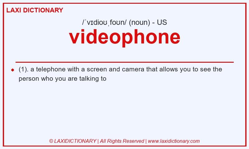 Definition videophone in American English