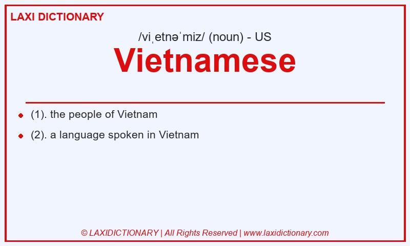 Definition Vietnamese in American English