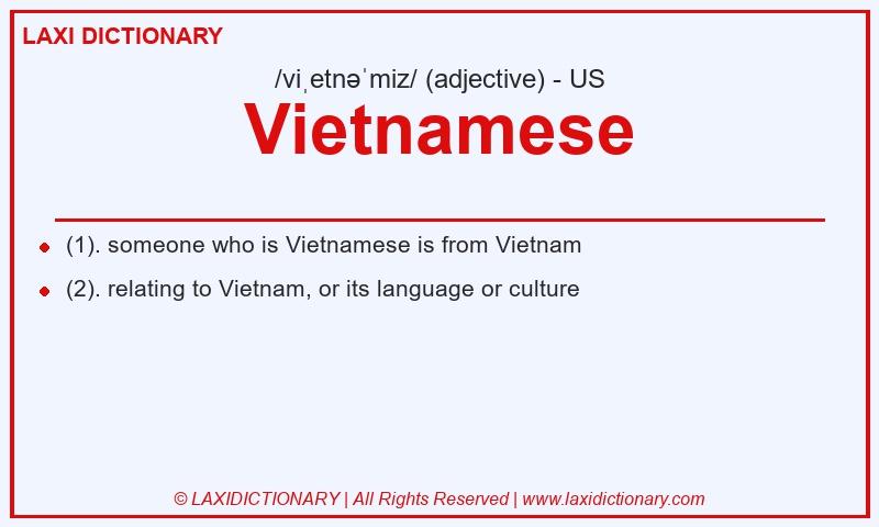 Definition Vietnamese in American English