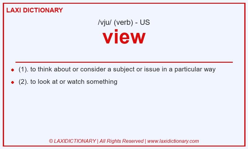 Definition view in American English