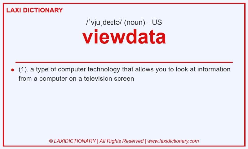 Definition viewdata in American English