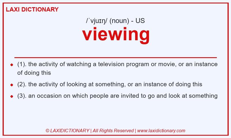 Definition viewing in American English