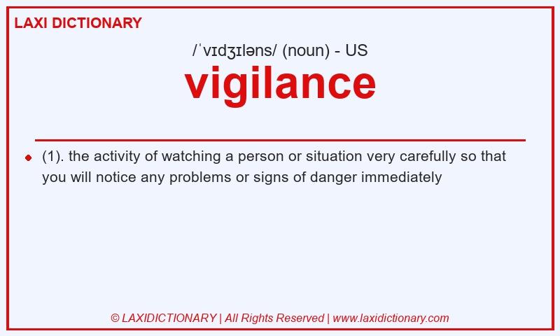 Definition vigilance in American English