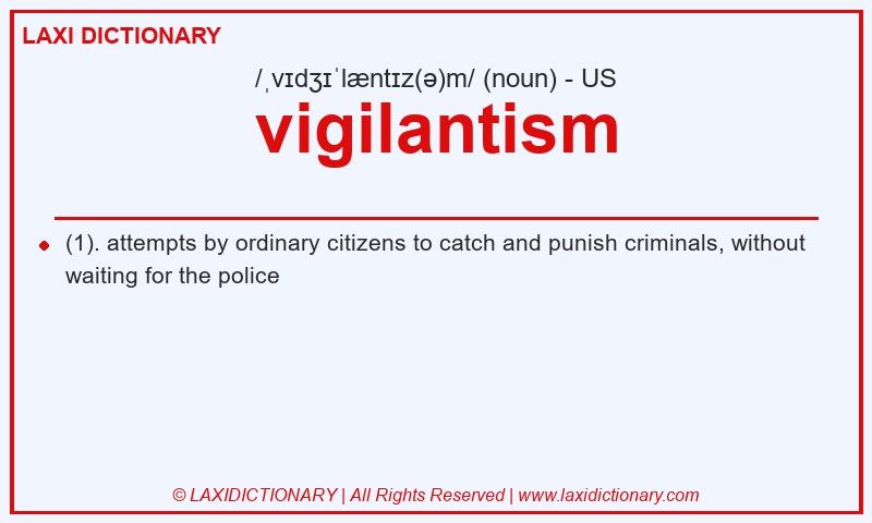 Definition vigilantism in American English