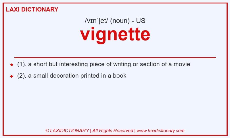 Definition vignette in American English