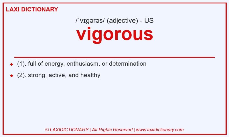 Definition vigorous in American English