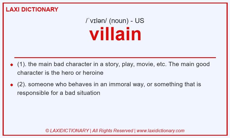 Definition villain in American English