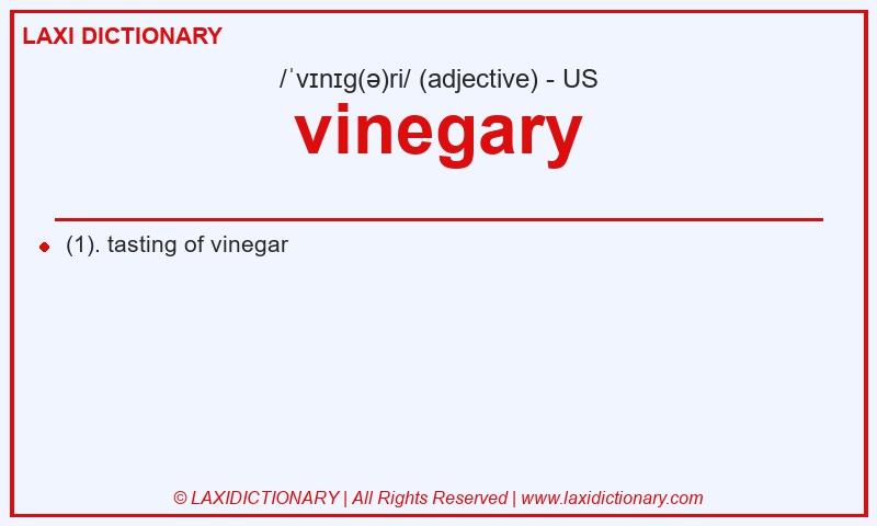 Definition vinegary in American English