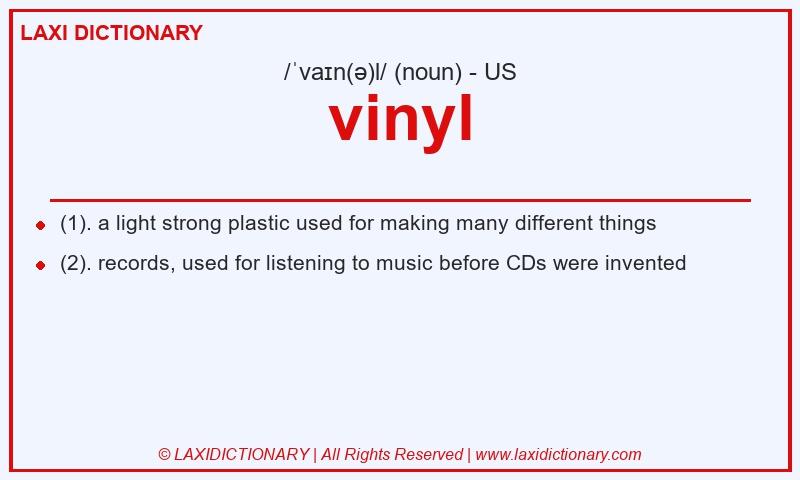 Definition vinyl in American English