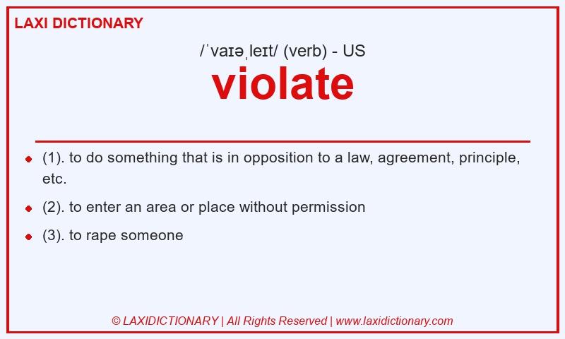 Definition violate in American English
