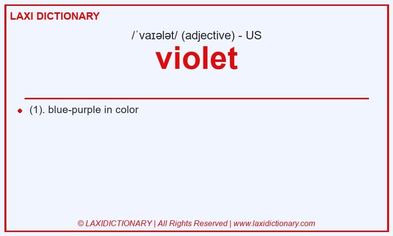 Definition violet in American English