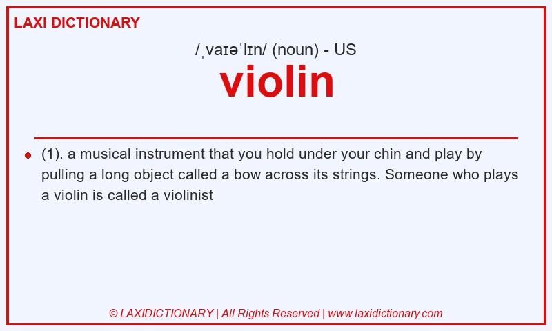 Definition violin in American English