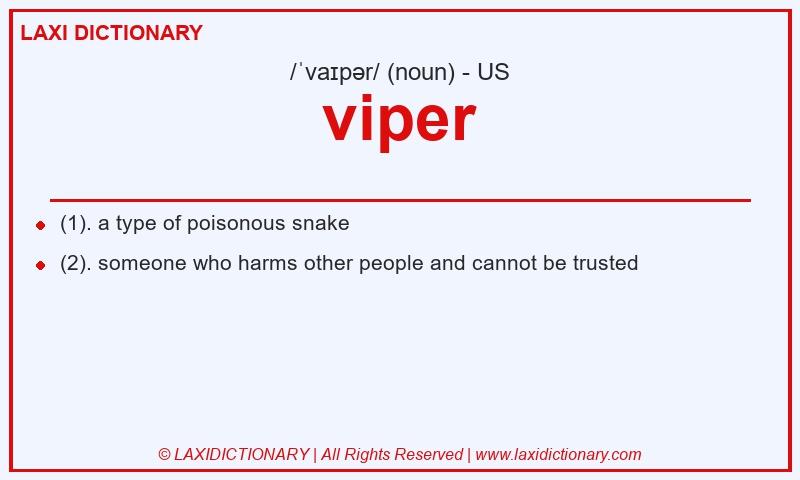 Definition viper in American English