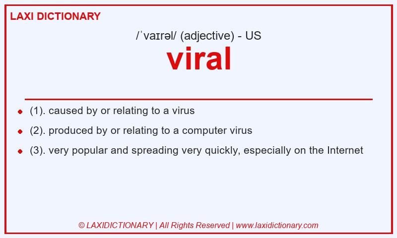Definition viral in American English