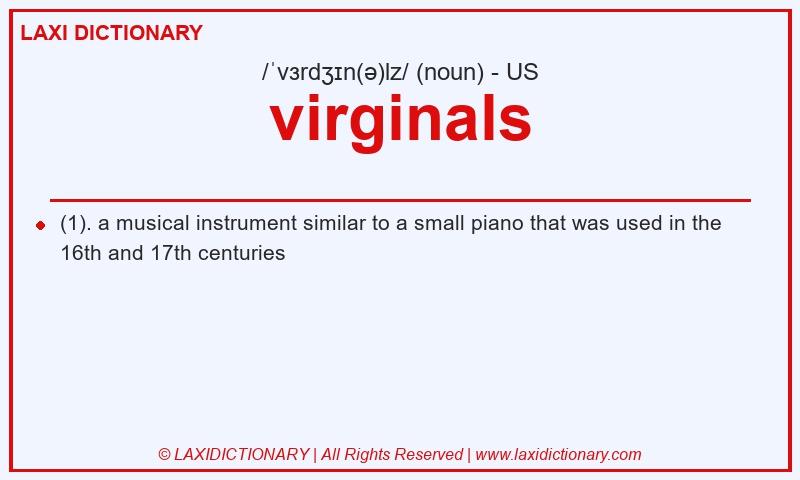Definition virginals in American English