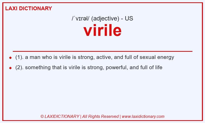 Definition virile in American English