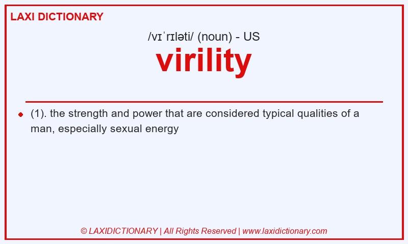 Definition virility in American English