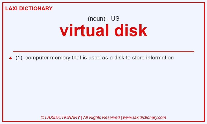 Definition virtual disk in American English