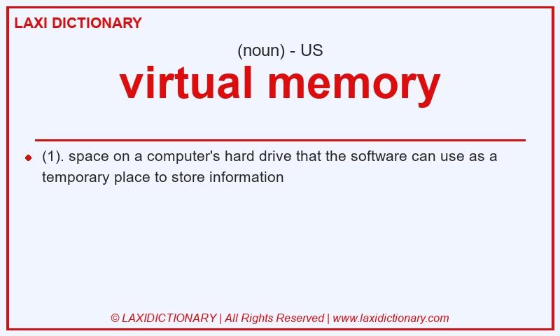 Definition virtual memory in American English