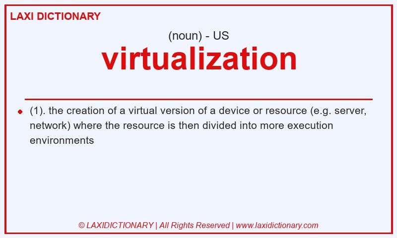 Definition virtualization in American English