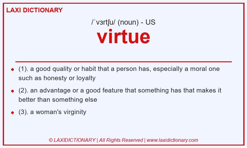 Definition virtue in American English