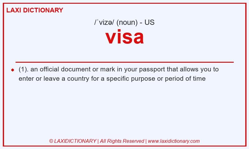 Definition visa in American English