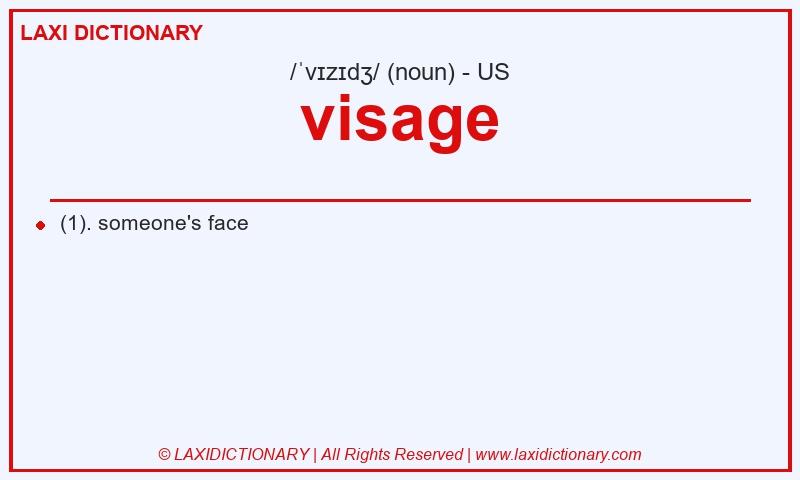 Definition visage in American English