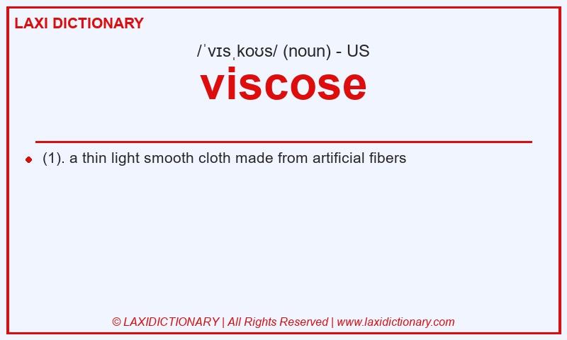 Definition viscose in American English