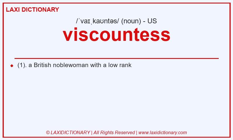 Definition viscountess in American English