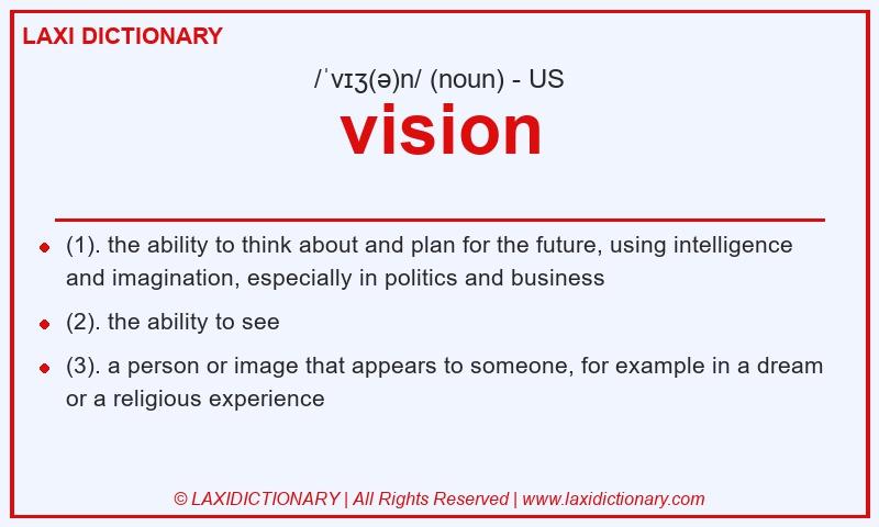 Definition vision in American English