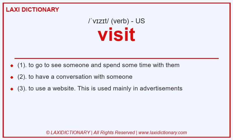 Definition visit in American English