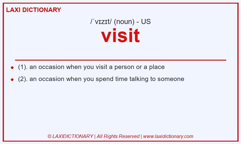 Definition visit in American English