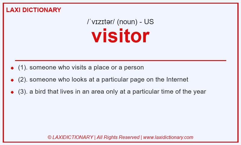 Definition visitor in American English