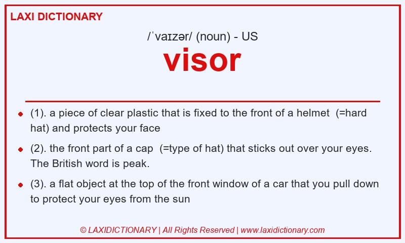 Definition visor in American English