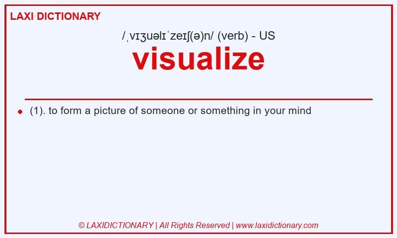 Definition visualize in American English