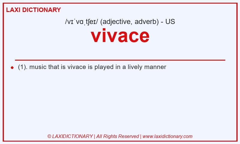 Definition vivace in American English