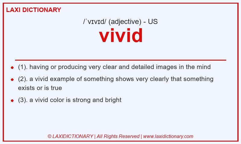 Definition vivid in American English