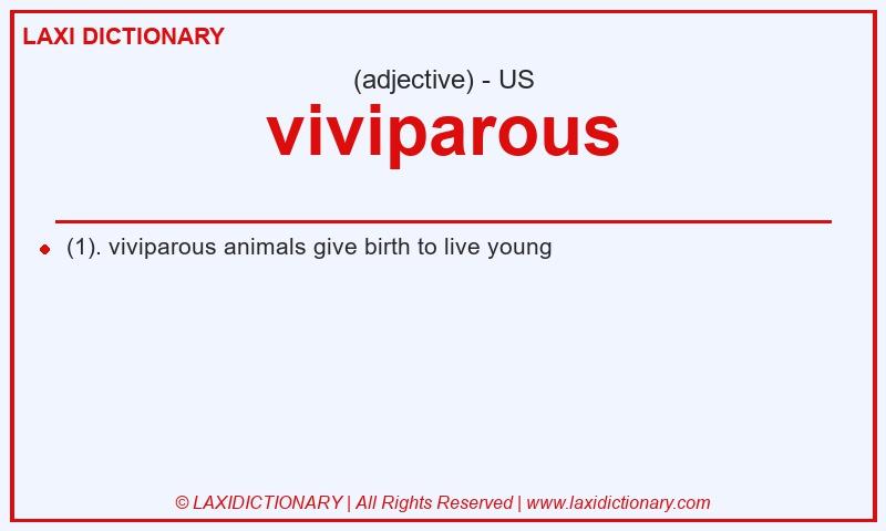 Definition viviparous in American English