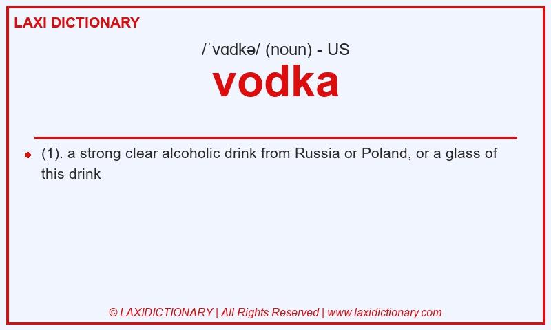 Definition vodka in American English