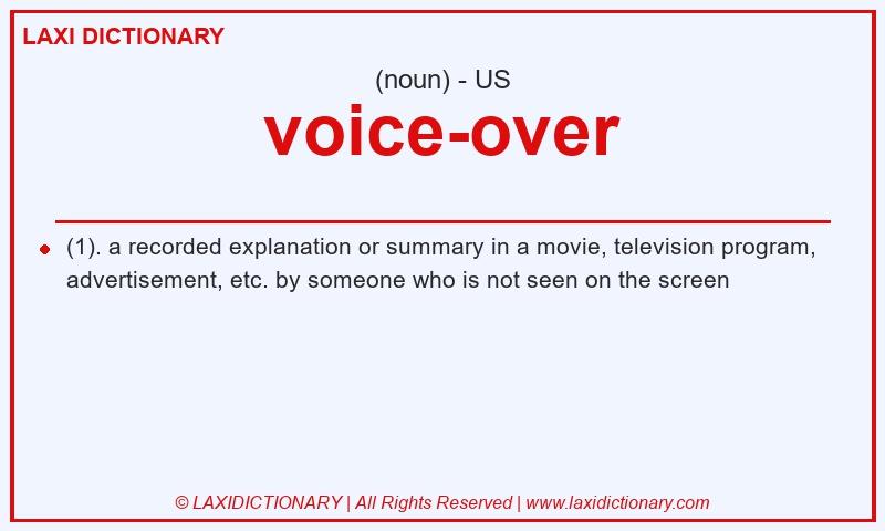 Definition voice-over in American English
