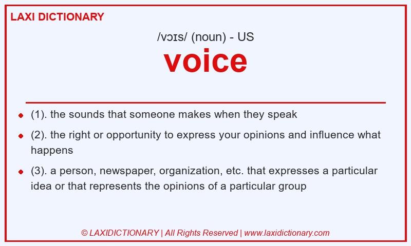 Definition voice in American English