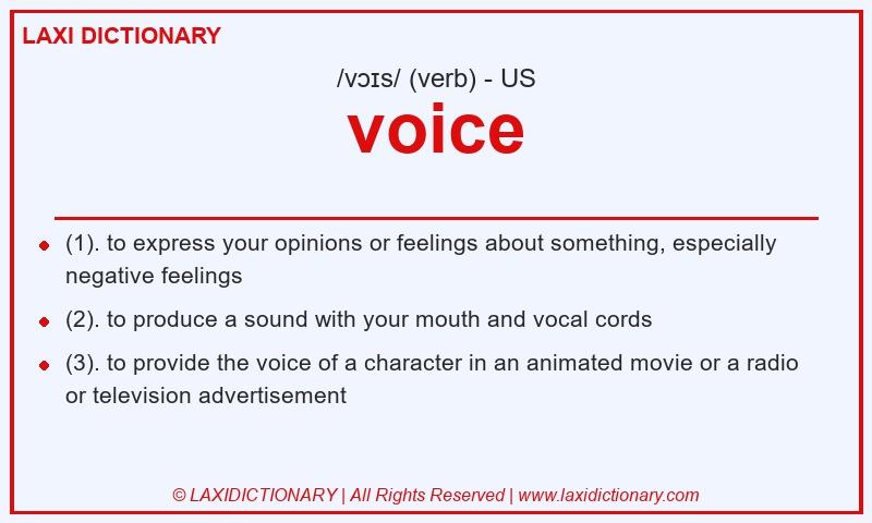 Definition voice in American English