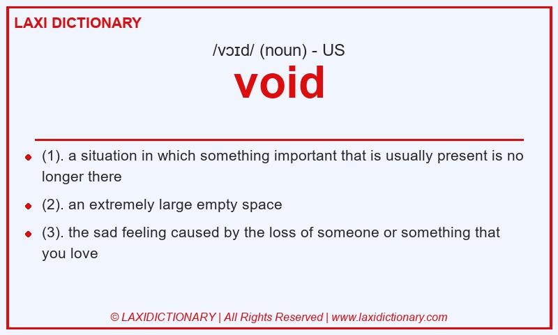 Definition void in American English