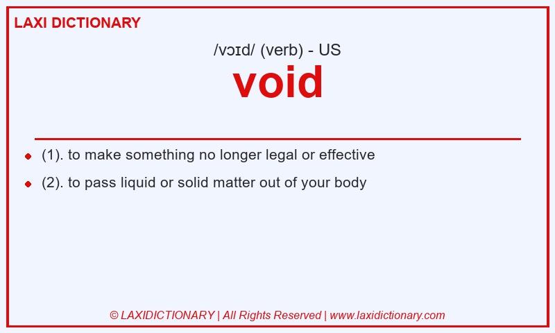 Definition void in American English