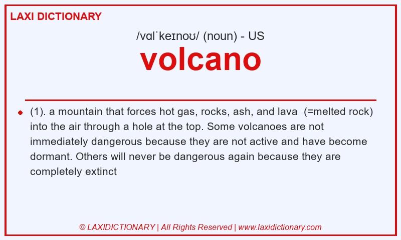 Definition volcano in American English